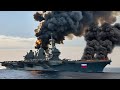 1 MINUTE AGO! A Russian aircraft carrier carrying deadly weapons to Ukraine was blown up