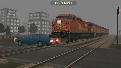 Light Locos hit car in Train and Rail Yard Simulator [Glitch]
