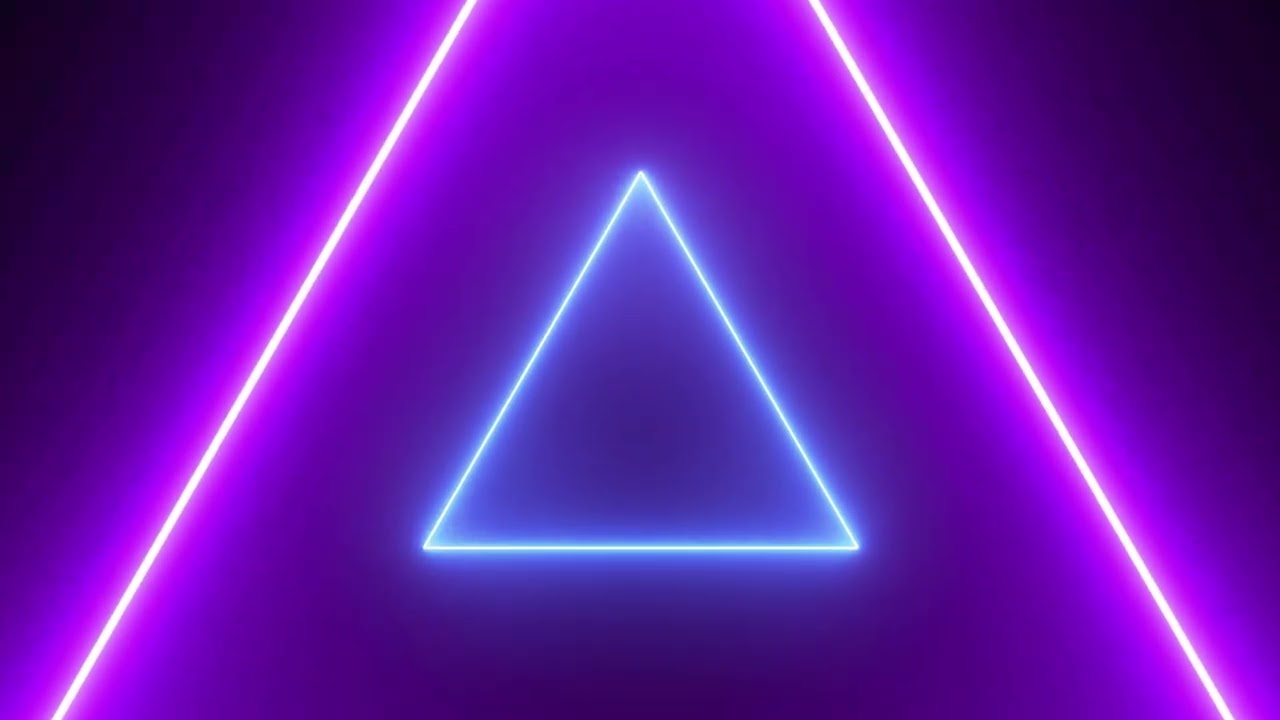 4k Neon Triangle Loop | Futuristic Cyberpunk VJ Background | 1 Hour