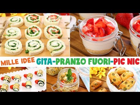 MILLE IDEE: GITA, PRANZO FUORI, PIC NIC - RICETTE FACILI, VELOCI e senza cottura