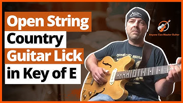 Open String Country Guitar Lick in Key of E