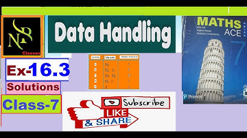 Ex-16.3 Data Handling SOLUTIONS (1 to 6) Class 7 MATHS ACE @nbclasses9951