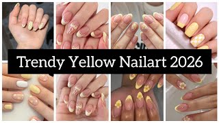 Aesthetic Yellow Nail Art 2026 Cute Trendy Pinterest-Inspired Nail Designs