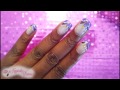 Purple abstract  nail  tips design l hypnotic glamour
