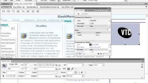 Adobe Dreamweaver CS5 16- The Properties Inspector and Files Panel