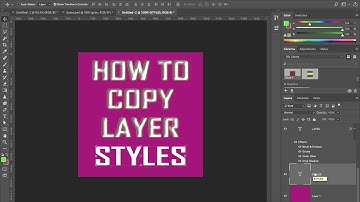 Adobe Photoshop CC - How to copy layer styles