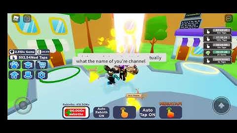 Tapping simulator 👆 | MAXING OUT THE TAP,REBIRTH,REPEAT OPTION OF THE SUPER REBIRTH SHOP😃