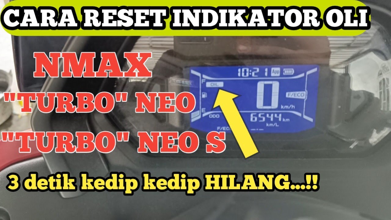 Cara reset indikator oli di Yamaha nmax turbo neo dan turbo neo s