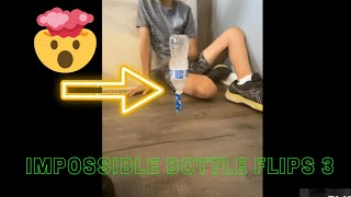 Impossible bottle flip trick shots 3