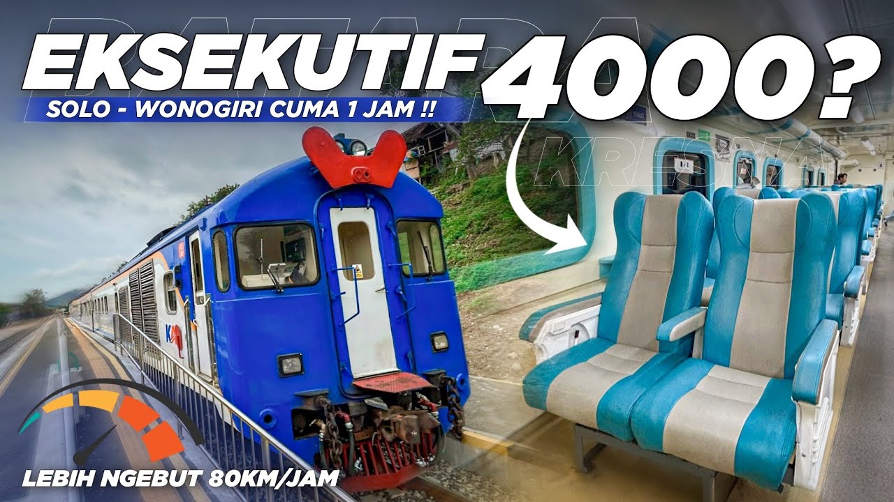 LEBIH NGEBUT!.. NAIK KERETA SOLO - WONOGIRI CUMA 1 JAM PAS | KA Batara Kresna Eksekutif Rp4.000 aja😱