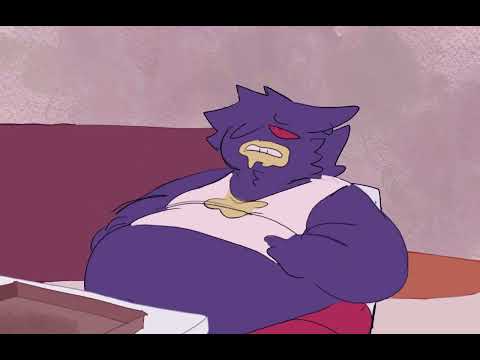 Furas eats a big burrito (fat furry animation)