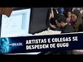 Artistas e colegas de profissão se emocionam durante o adeus a Gugu Liberato | SBT Brasil (28/11/19)