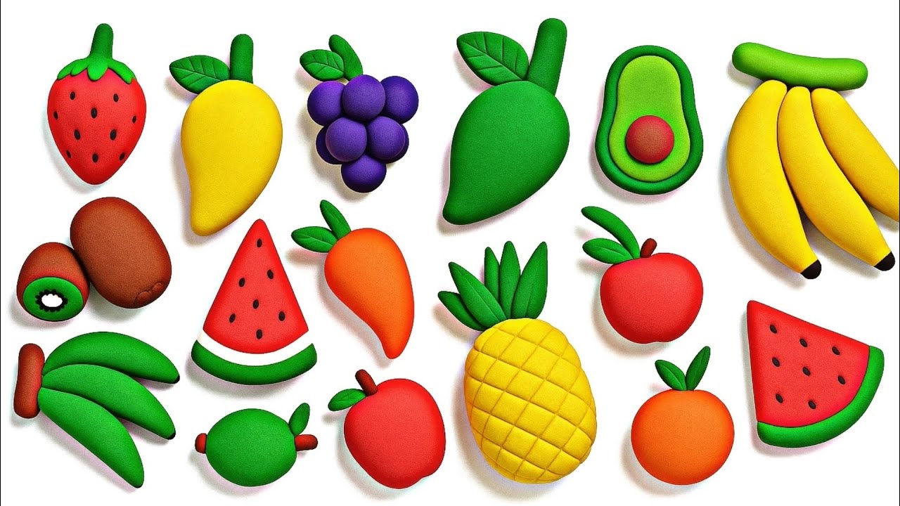 DIY How To Make Miniature Fruits | DIY Polymer Clay Fruits | Dolls Food | Clay Miniature Tutorial