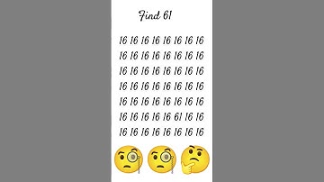 Find odd number 61 😂🧐 #gk #logical #maths #resoning #riddles #mrcrazyiq #generalknowledge #puzzle#iq