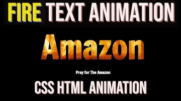 Fire Text Animation Effect - HTML CSS Animation
