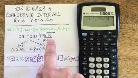 TI-30XIIS - Proportion Confidence Interval