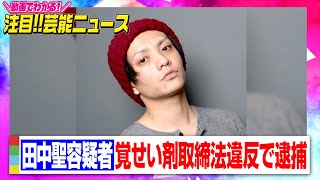 田中聖容疑者、覚せい剤取締法違反の疑いで逮捕　逮捕直前までSNSで音楽活動の様子など投稿  【動画でわかる！注目芸能ニュース】