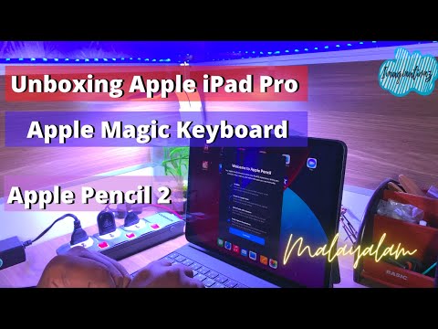 Apple iPad Pro 12 9 Space Grey Unboxing n Setup of Apple Magic Keyboard   Apple Pencil 2 Malayalam