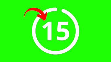 The Most Simplest 15 Seconds Green Screen Countdown Timer - No sound