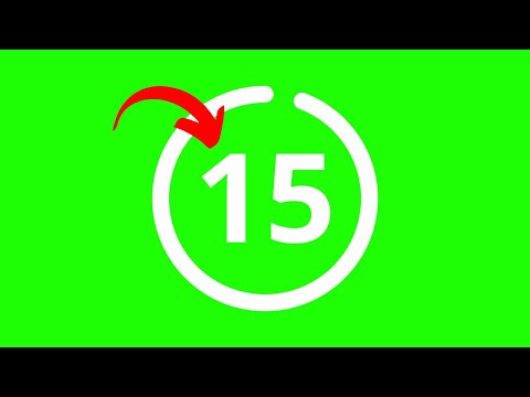 The Most Simplest 15 Seconds Green Screen Countdown Timer - No sound