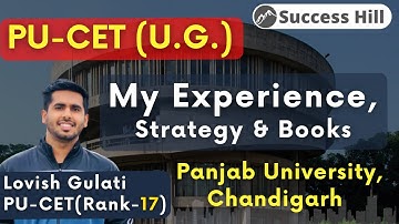 My Exerience | How to crack PU-CET exam | Important Books | Strategy | Exam Pattern |