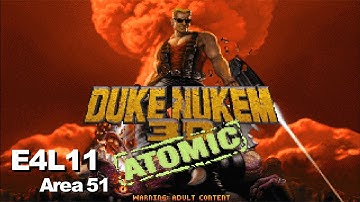 Duke Nukem 3D: Atomic Edition - E4L11: Area 51 (100%) [DOSBox]