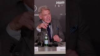 #HarrisonFord Reacts to Reporter Calling Him Hot at #IndianaJones Premiere at #Cannes