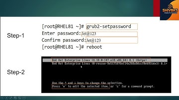 How to Set GRUB Password in RHEL 8 | Secure Your Linux Bootloader |  @SHIVBKS