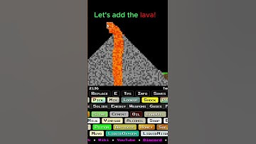 Making a VOLCANO in Sandboxels! #sandboxels #shorts