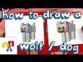 How To Draw A Minecraft Wolf (dog)
