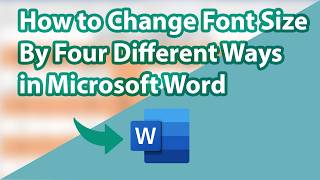 How to Increase Font Size by four Different Ways in Ms Word | Increase Font Size: Easy Tips
