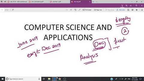 NTA NET Computer Science DECEMBER 2019 ANSWER KEY