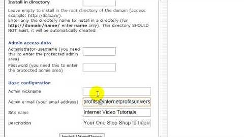 Wordpress Video Series Part Four : Installing WordPress Automatically Using cPanel