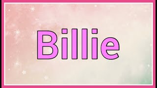 Billie | Name Origin Meaning Variations