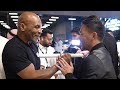 Manny pacquiao visits mike tysons boxing club