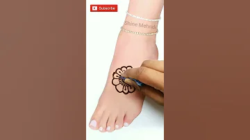Leg Mehndi Design Easy Simple For Beginners Pair Wali Mehandi Ka Dizain Pero Ki Mehndi Ke Design 