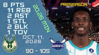 Moussa Diabaté Player Full High Lowlights vs BUCKS 11 10 2026 NBA PRESEASON Game