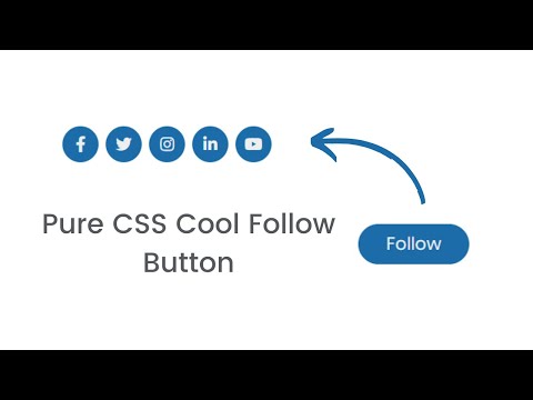 Pure CSS3 Cool Follow Button Hover Effect using | HTML | CSS | Web design
