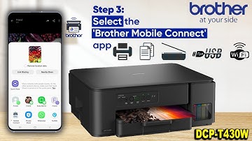 How to Connect and Print via Wi-Fi using Brother Mobile Connect | Brother DCP-T430W Printer.