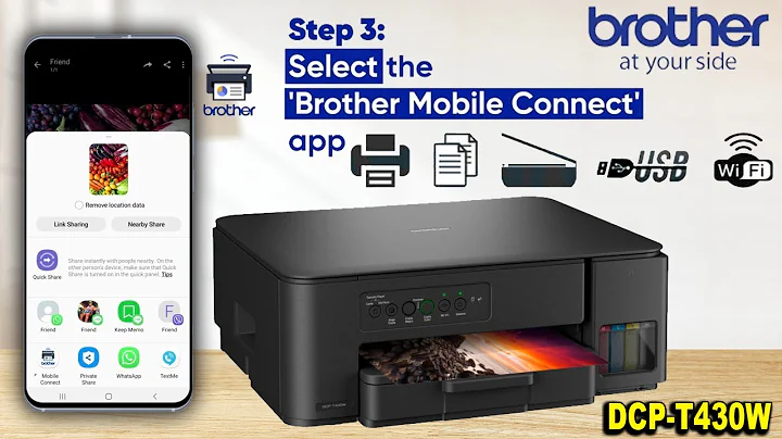How to Connect and Print via Wi-Fi using Brother Mobile Connect | Brother DCP-T430W Printer.