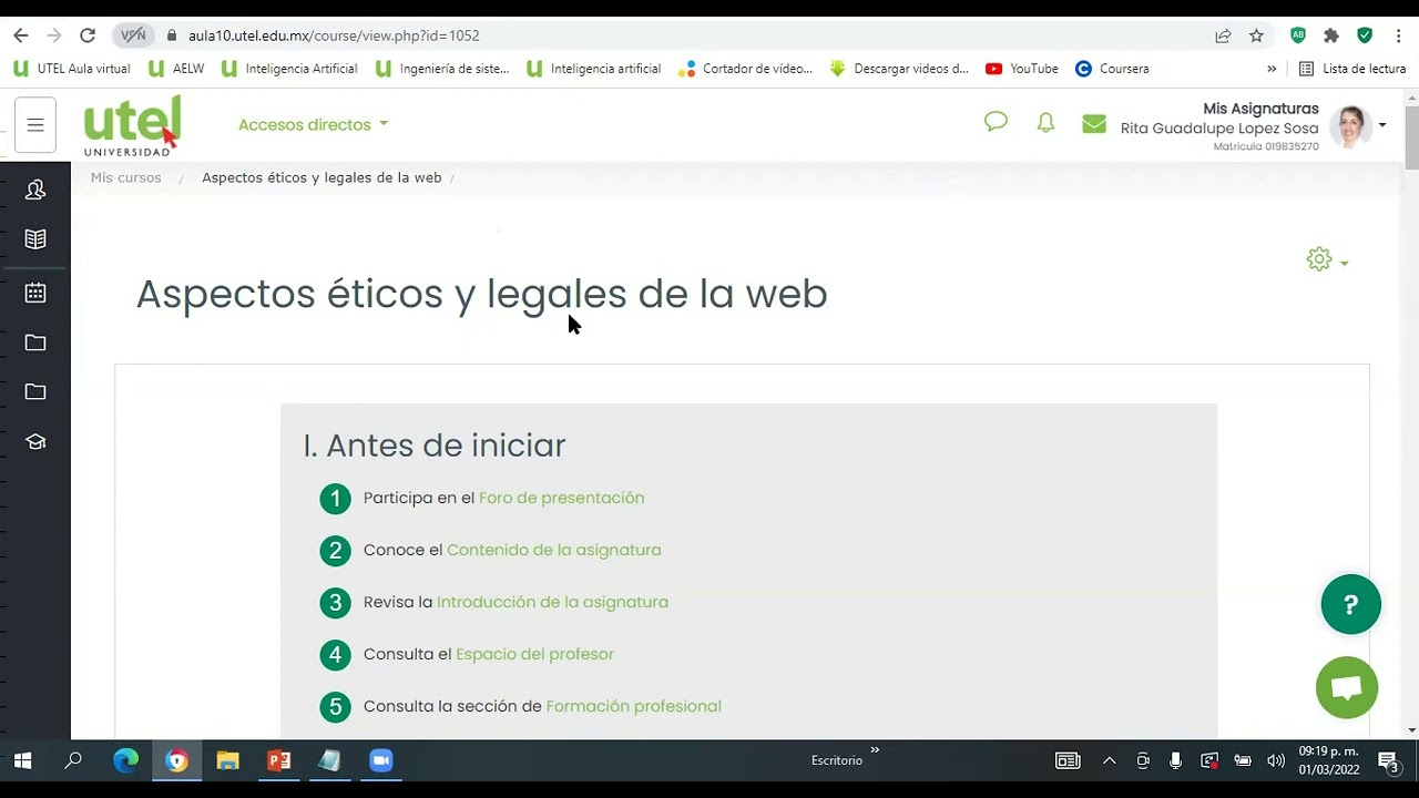 Conciendo mi curso utel youtube