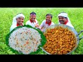 Fried rice  mutton curry recipe  jamaibabu style goat meat curry  rice  villfood kitchen