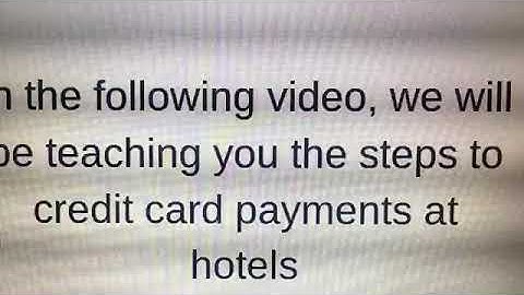 Credit card registration tutorial video