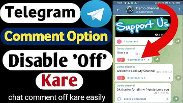 How to off comment option in telegram | Telegram channel se chat comment option off kaise kare