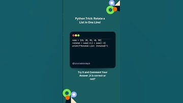 Python Trick 19 : Rotate a List in One Line | Tutorials in Depth #shorts #viral #ticks