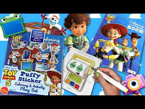Toy Story 5 Movie Puffy Sticker Coloring and Activity Play Set