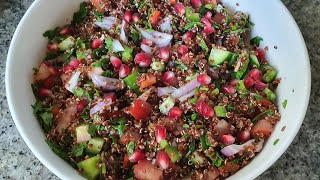 Pomegranate Quinoa Salad Healthy and Delicious  / طريقه عمل سلطه الكينوا بالرمان