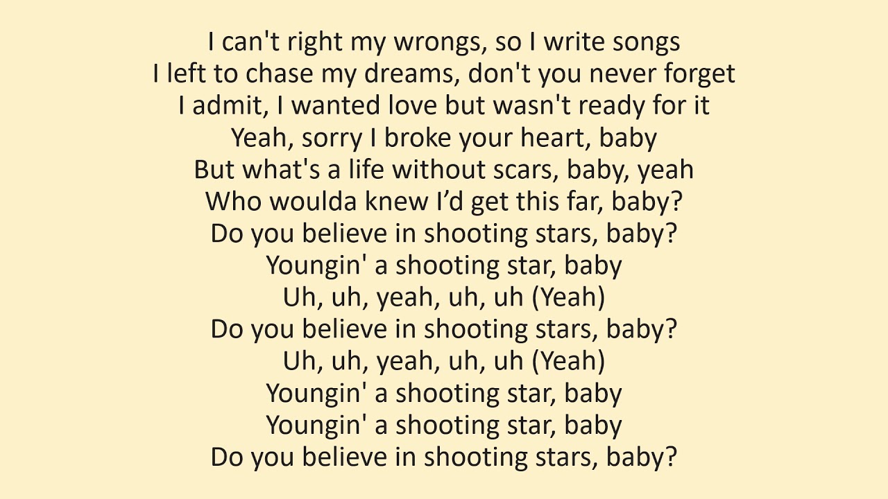 Rod Wave Shooting Star (lyrics) YouTube