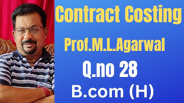 Contract costing Q.no 28 from prof.M.L.Agarwal ||Rajusengupta Classes||