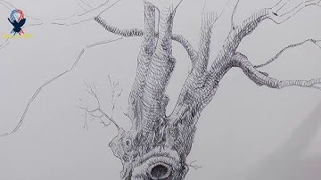 Narrated Drawing! How to Draw a Beautiful Tree With Pen | Make it Easy